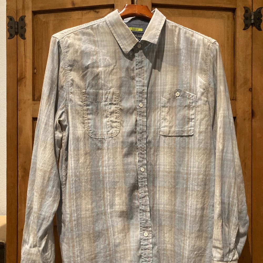 American Rag CIE Slim Fit Button Down Casual Long Sleeve Shirt